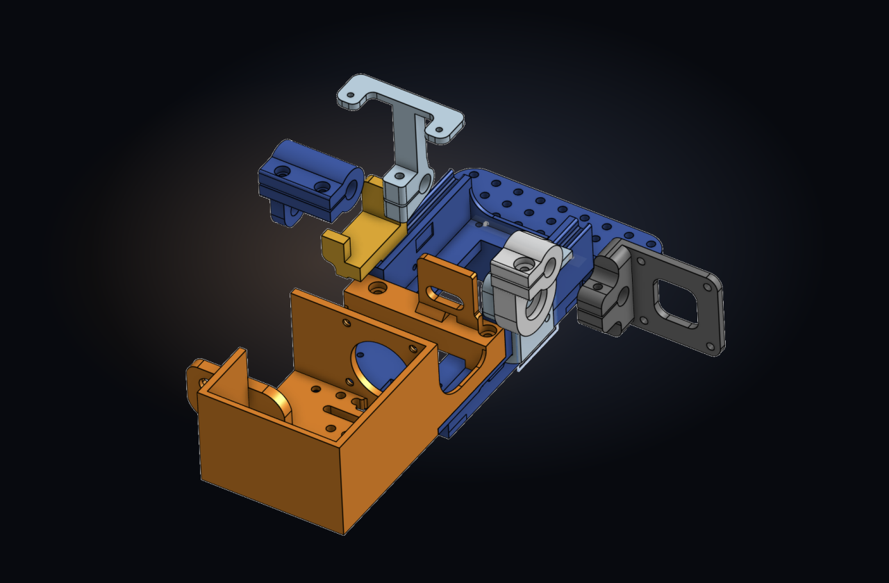 CAD рендер узла креплений Combi